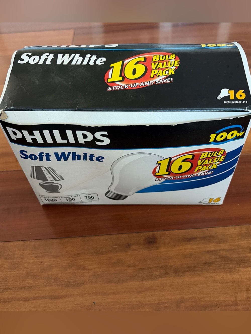 Philips Soft White Incandescent Bulbs 100w in 16 Ct Box New
